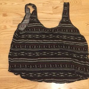 Tribal crop top with open back